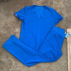 Figs scrub set royal blue XS